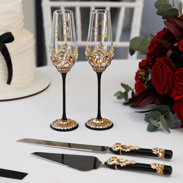 Valencia Black & Gold Flutes - The Èlliance