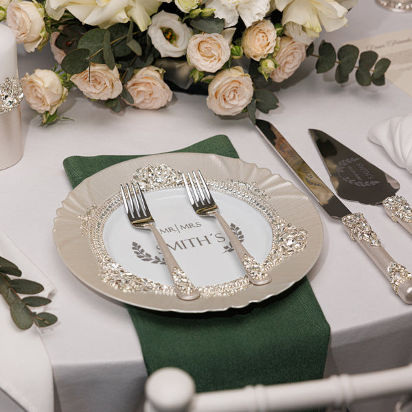 Valencia Ivory Plate and Forks - The Èlliance