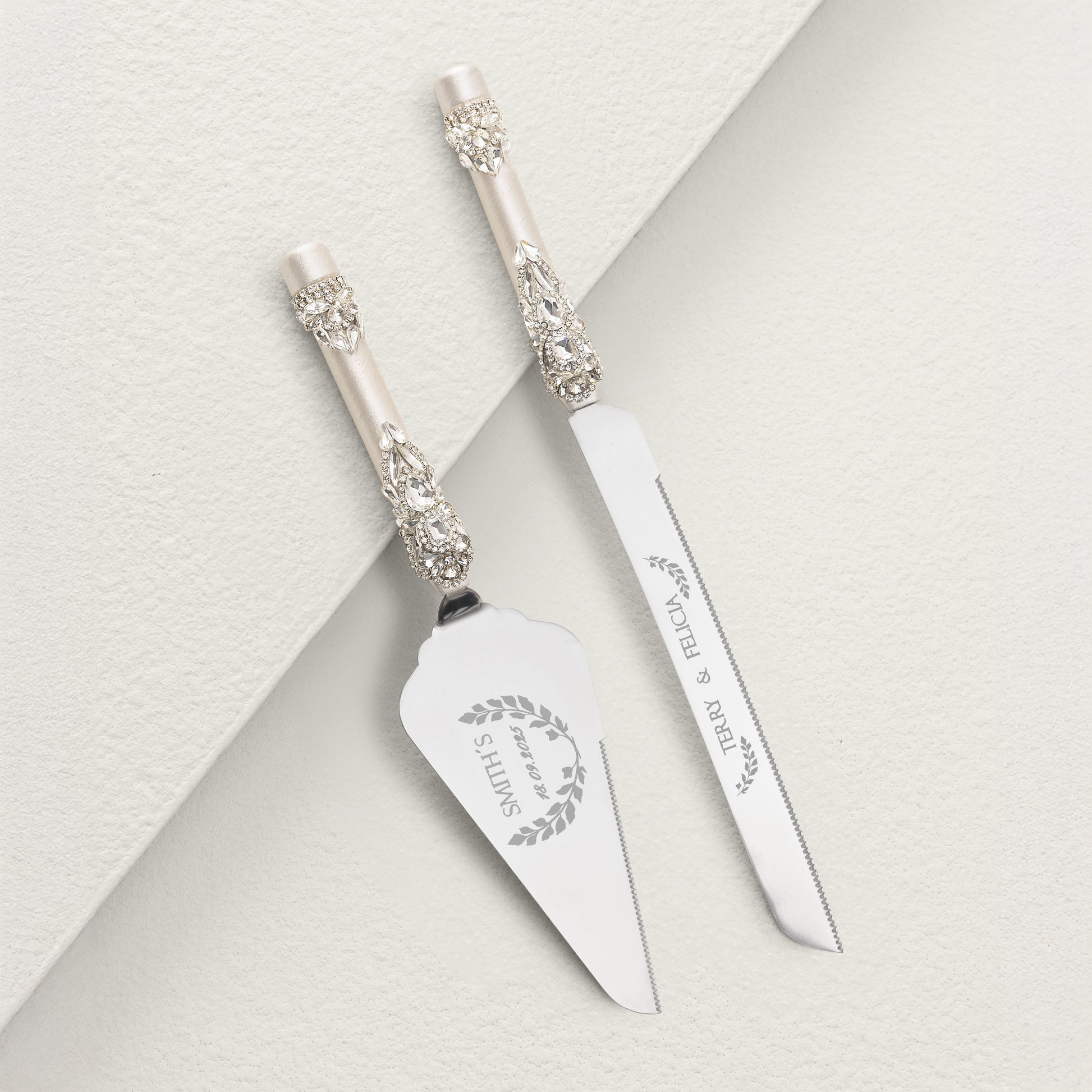 Valencia Ivory Cake Knife and Server set