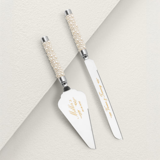 Pearl Cake Knife and Server set