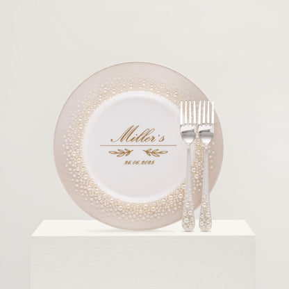 Pearl Plate and Forks