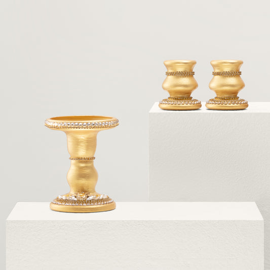 Royal Gold Candle holders set