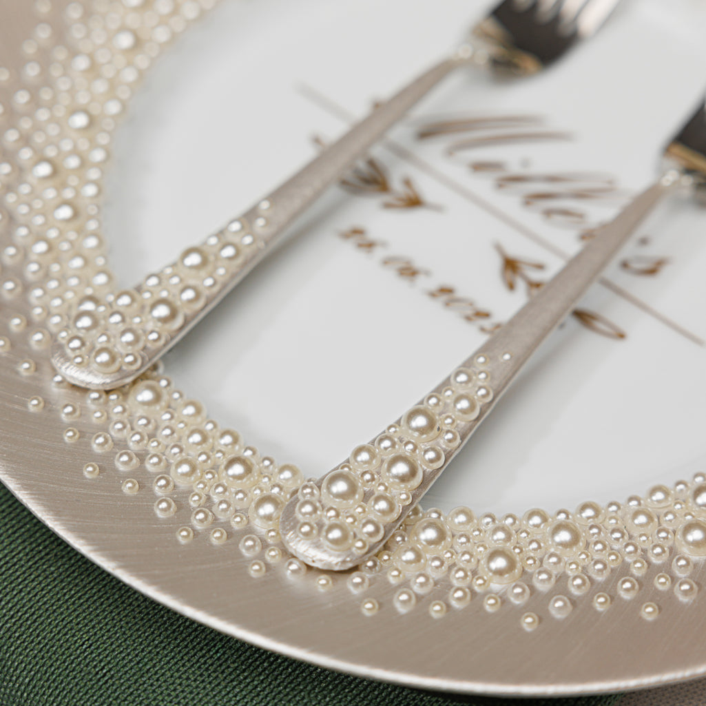 Pearl Flutes & Cake Knife Server Premium Set