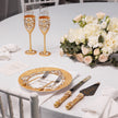 Gloria Gold Flutes & Cake Knife Server Classic Set