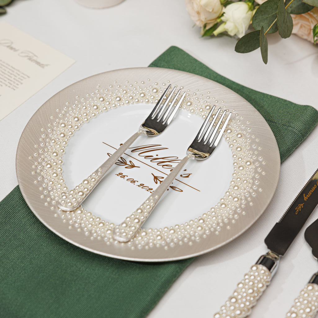 Pearl Plate and Forks