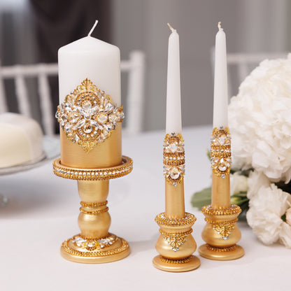 Rose Wedding Candles, 3 items