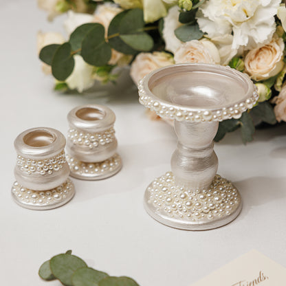 Pearl Candle Holders set