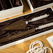 Pearl Beige Flutes & Cake Knife Server Classic Set
