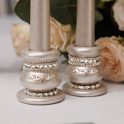 Ivory Wedding Candle holders set, 3 items | The Èlliance Valencia Collection