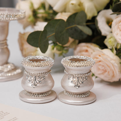 Rose Wedding Candle holders set, 3 items