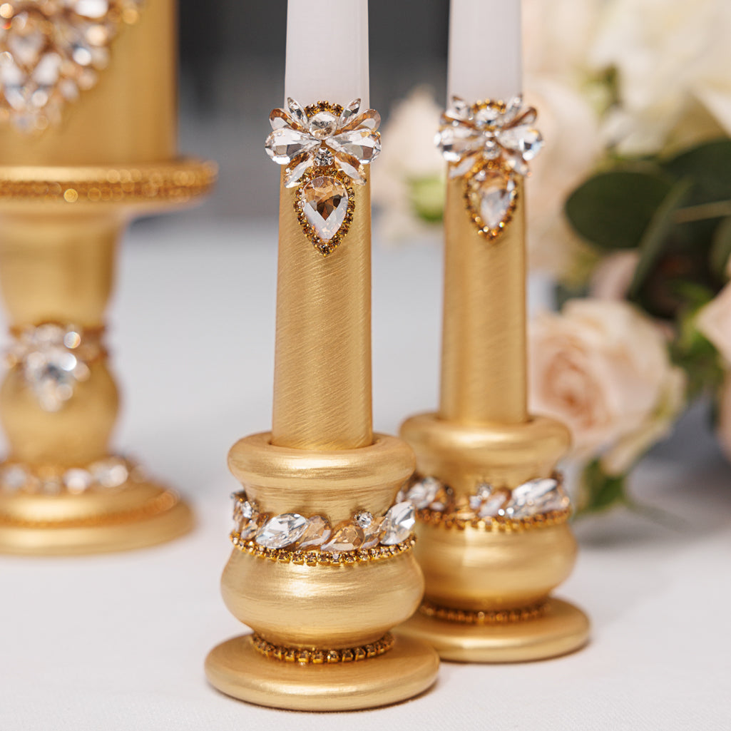 Test Gold Wedding Candle holders set, 3 items | The Èlliance Gloria Collection (Copy)