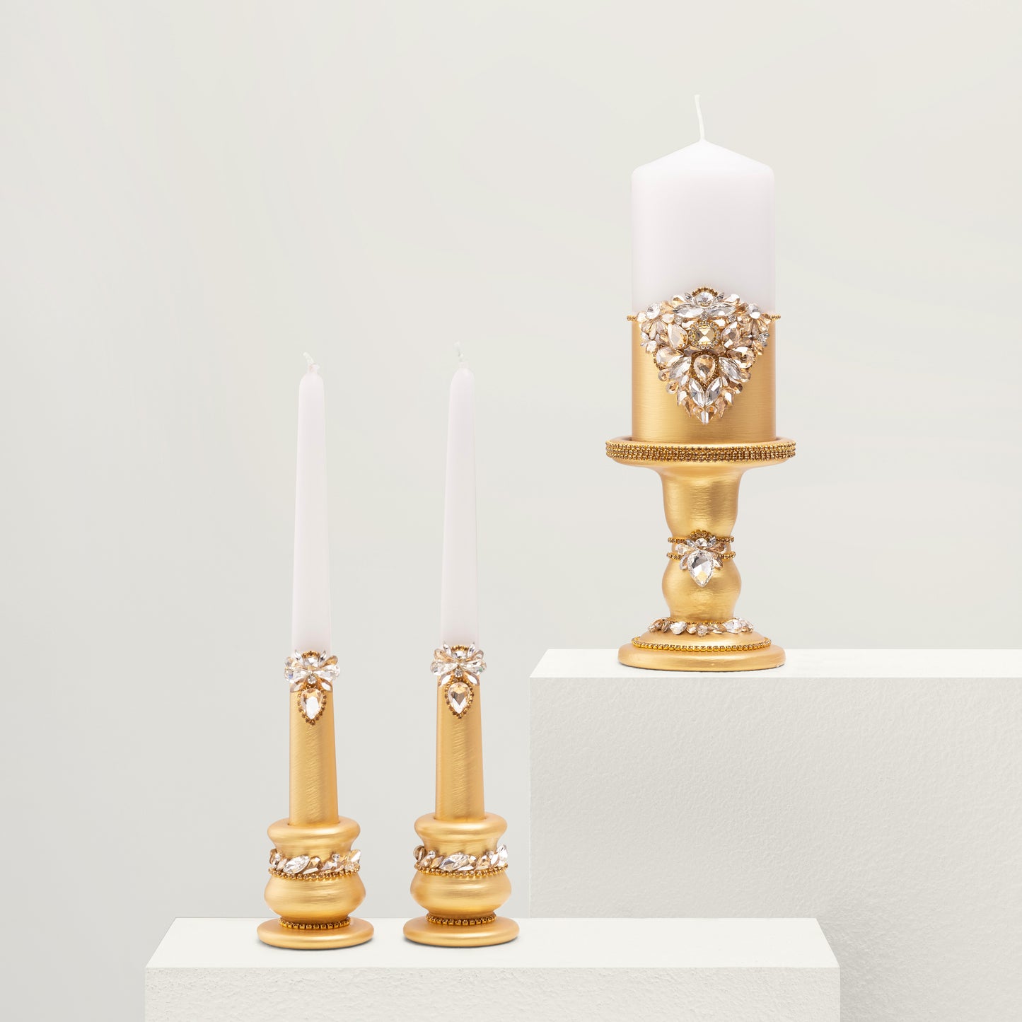 Test Gold Wedding Candle holders set, 3 items | The Èlliance Gloria Collection (Copy)