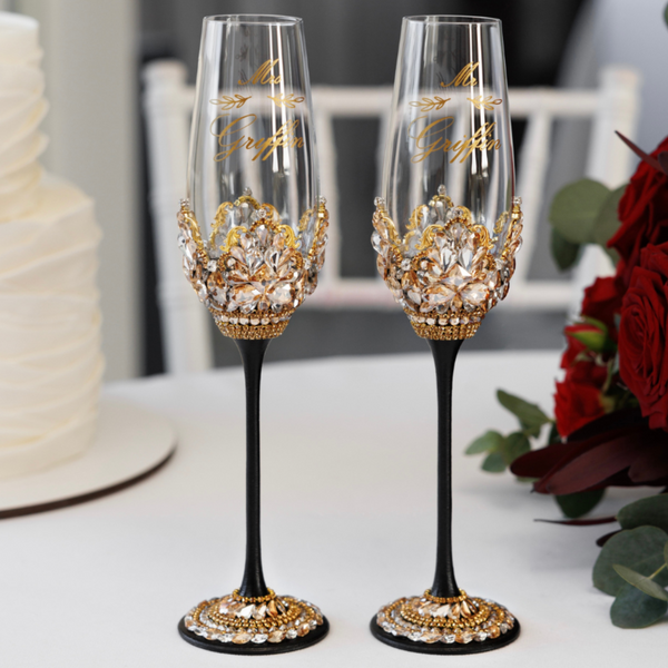 Valencia Black & Gold Flutes